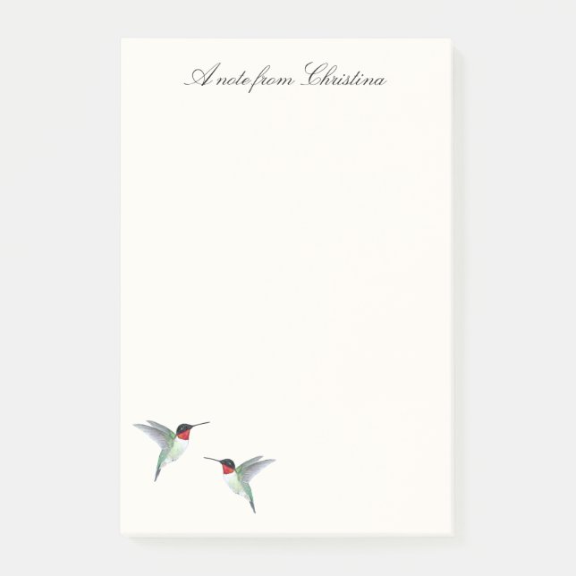 Post-it® Notas de Hummingbird Personalizado con trompeta de (Anverso)