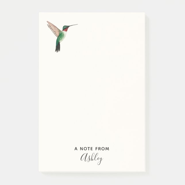 Post-it® Notas de Hummingbird personalizado con trompeta de (Anverso)