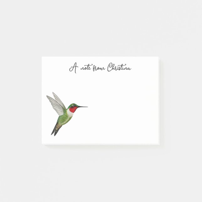 Post-it® Notas de Hummingbird personalizado con trompeta de (Anverso)
