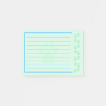 Notas de impresión de Blue and Green Paw