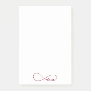Post-it® Notas de Infinity sobre el amor Rojo