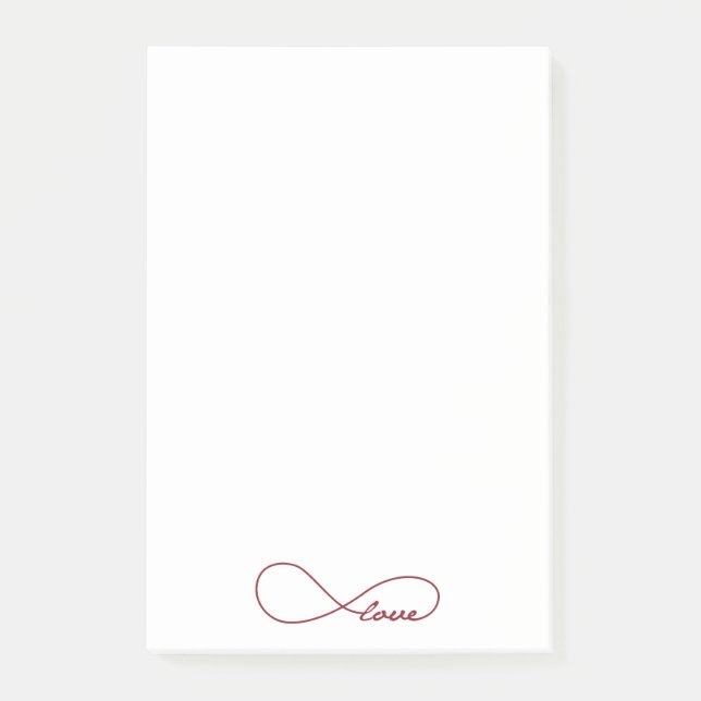 Post-it® Notas de Infinity sobre el amor Rojo (Anverso)