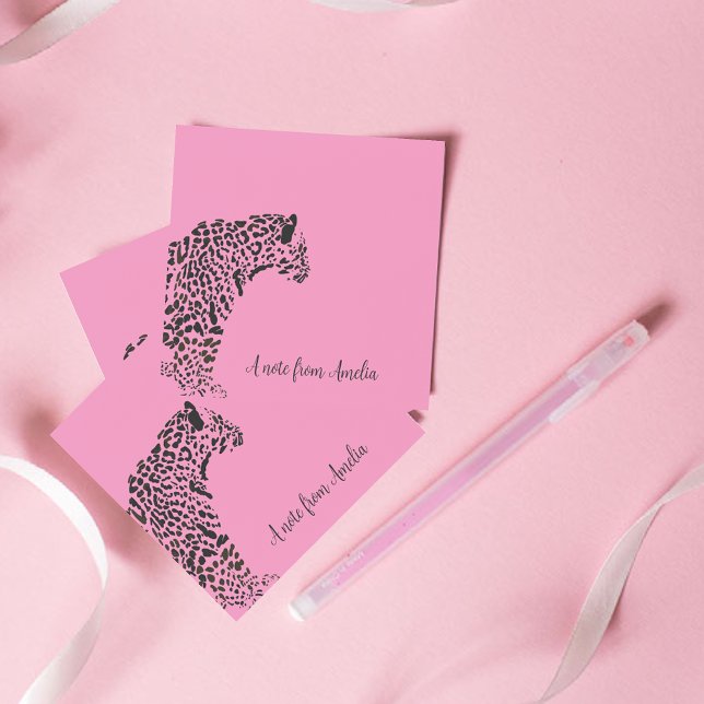 Post-it® Notas de jaguar rosado personalizadas (Subido por el creador)