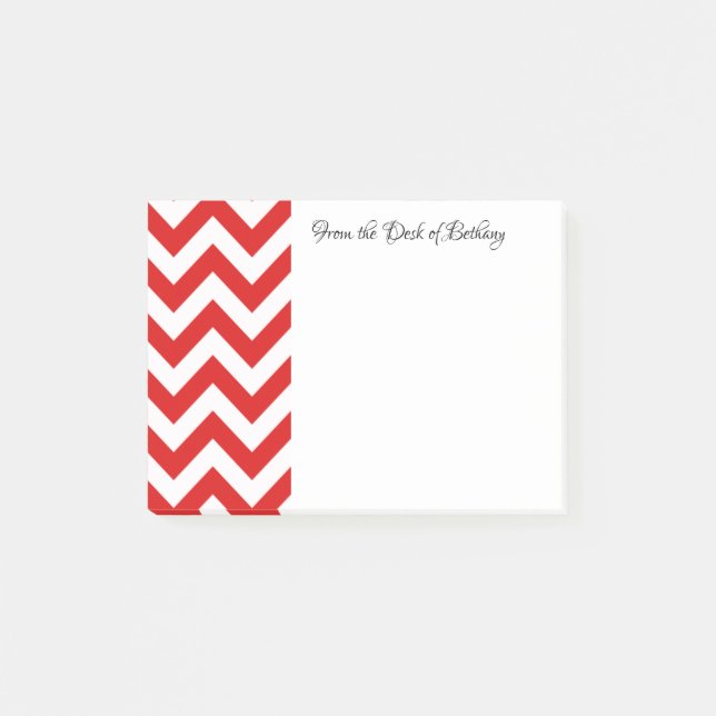Post-it® Notas de la Chevron Roja (Anverso)