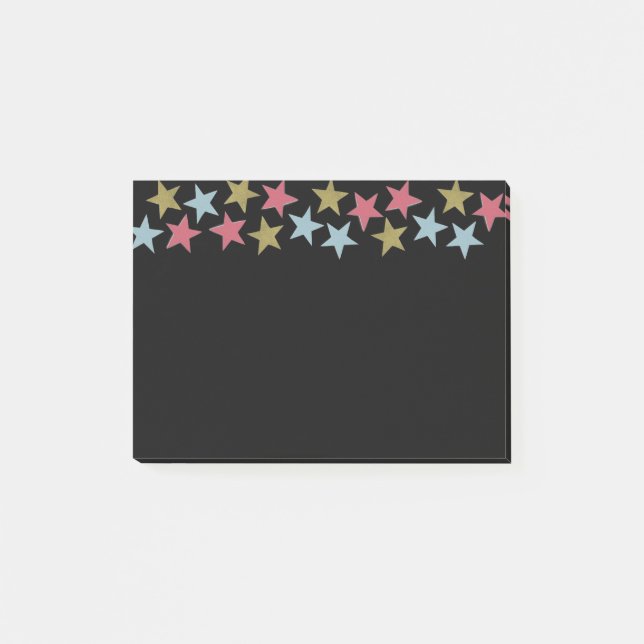 Post-it® Notas de la estrella sobre negro (Anverso)
