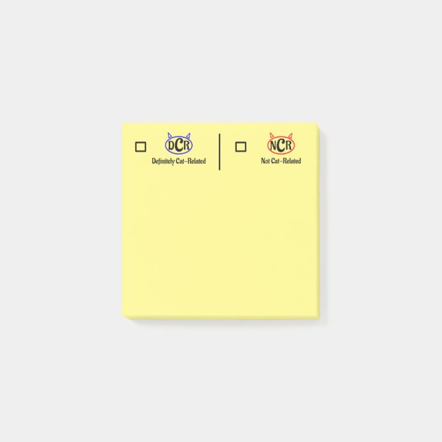 Post-it® Notas de la tarea de Cat (Anverso)