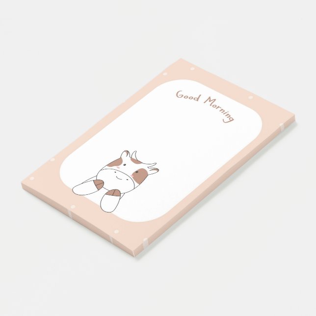 Post-it® Notas de la vaca de Good Morning (En perspectiva)
