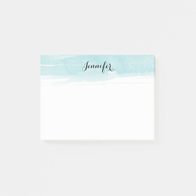 Post-it® Notas de lavado de acuarela, azul (Anverso)