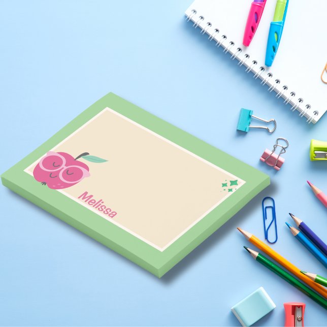 Post-it® Notas de manzana juguetonas y lindas (Subido por el creador)