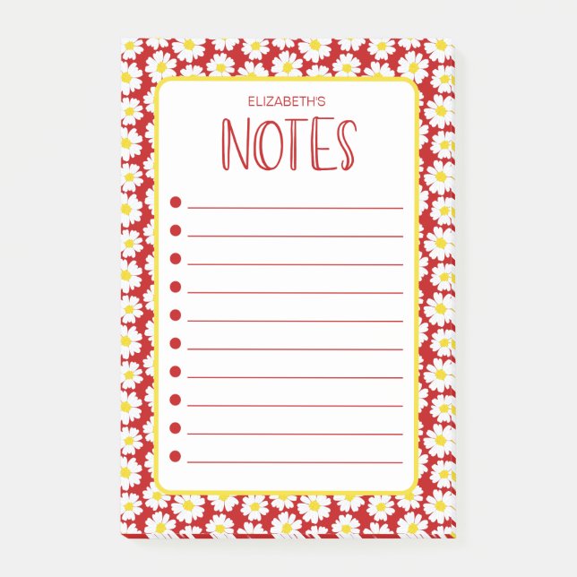 Post-it® Notas de Margaritas Modernas (Anverso)