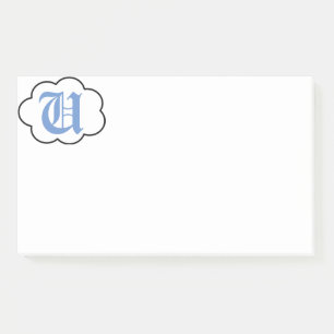 Post-it® Notas de Monograma Inicial U