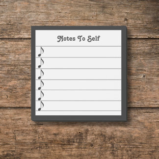 Post-it® Notas De Música A Self Black White Lined Sticky