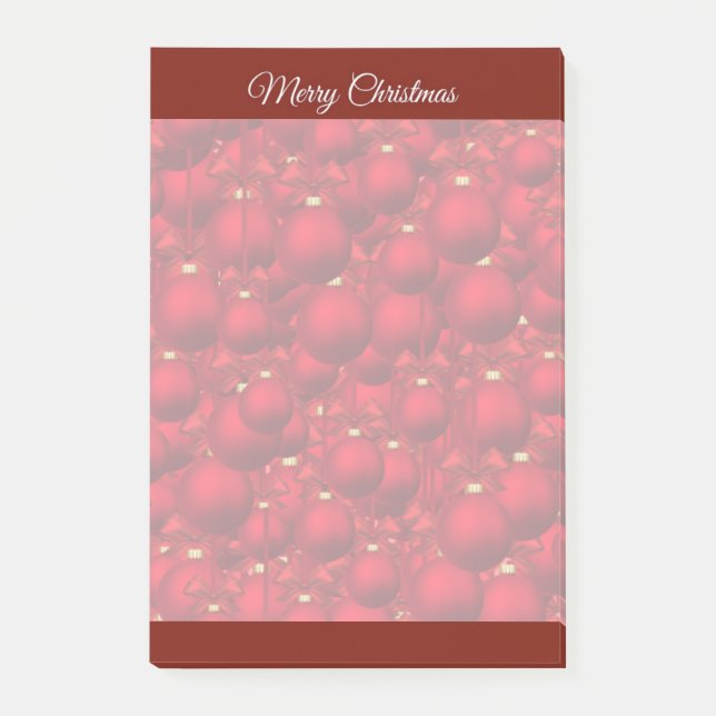 Post-it® Notas de Navidad Elegantes Rojas (Anverso)