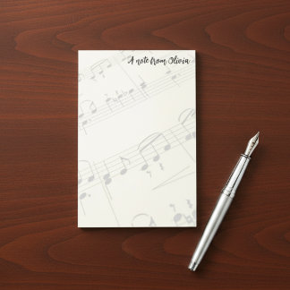 Post-it® Notas de Partitura de Nombre Personalizado Notas A