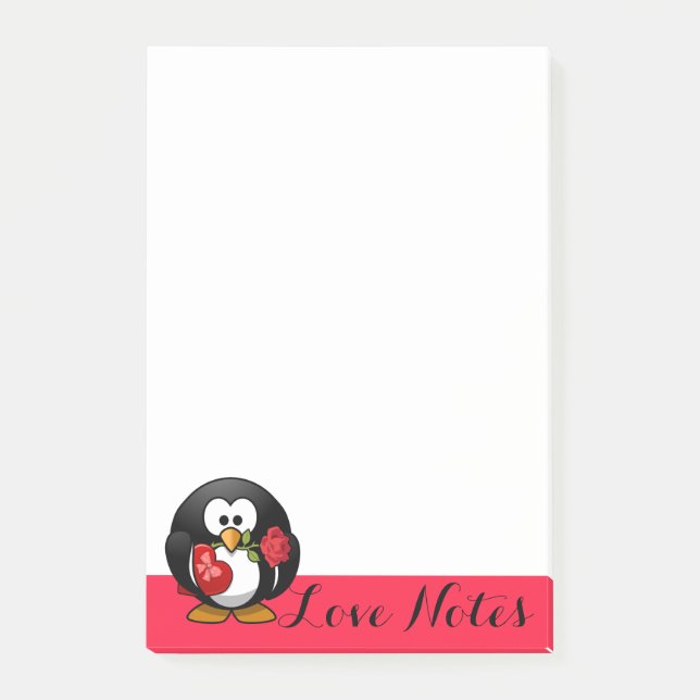 Post-it® Notas de Penguin Love Post-It (Anverso)