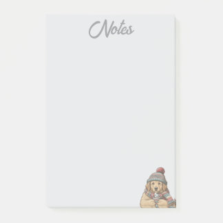 Post-it® Notas de perro de invierno acogedor