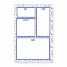Notas de planificación de comidas para familias de