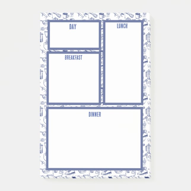 Post-it® Notas de planificación de comidas para familias de (Anverso)