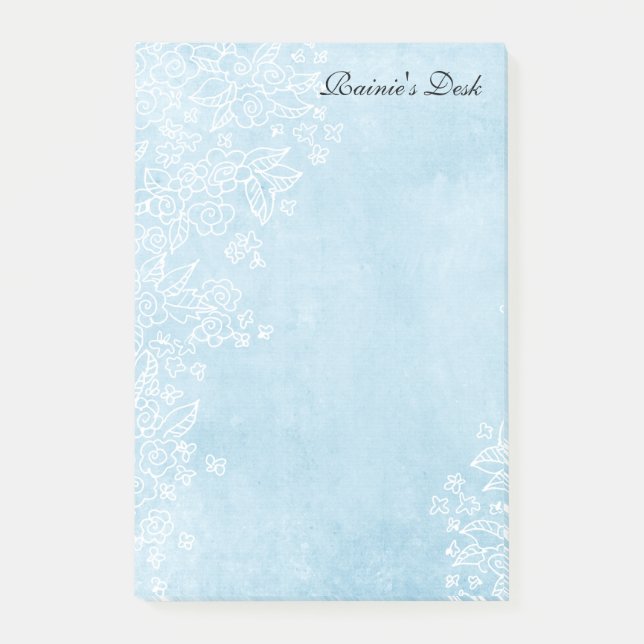 Post-it® " Notas de post-it 4x6 azul (Anverso)