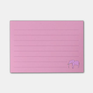 Post-it® Notas de post-it blancas alineadas del elefante