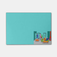 Notas de post-it clásicas retras de la televisión