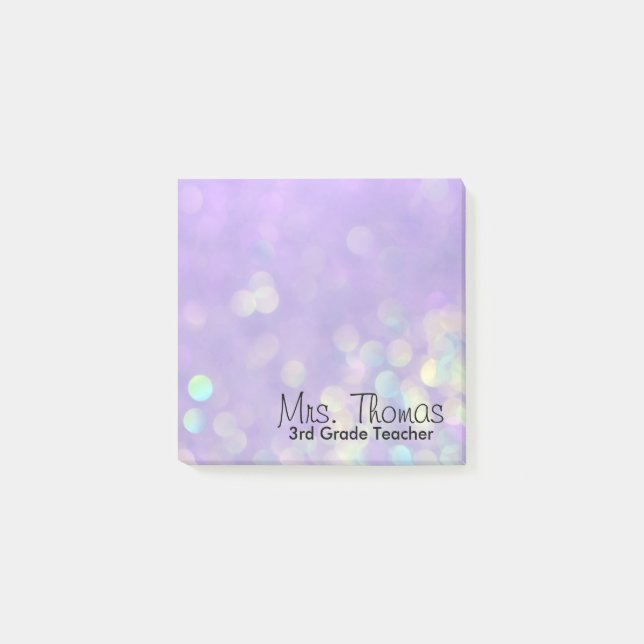 Post-it® Notas de post-it de Bokeh (púrpuras) (Anverso)