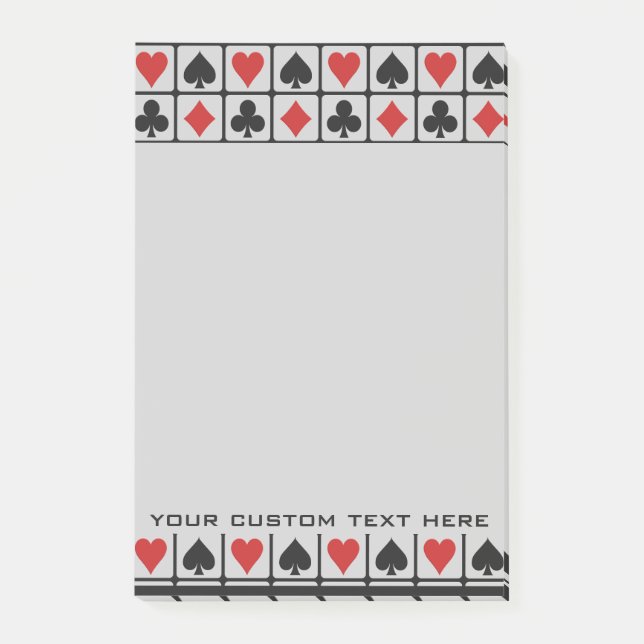 Post-it® Notas de post-it de encargo del jugador de tarjeta (Anverso)