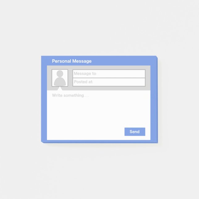 Post-it® Notas de post-it de la caja de mensaje (Anverso)