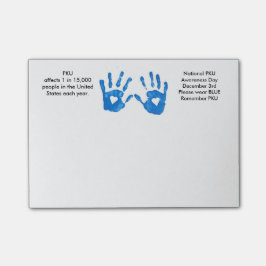 Post-it® Notas de post-it de la conciencia de PKU