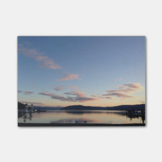 Post-it® Notas de post-it de la puesta del sol del lago