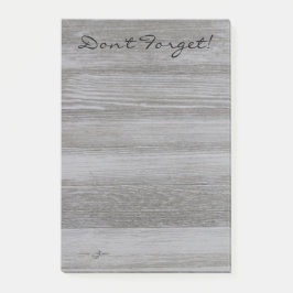 Post-it® Notas de post-it de madera rústicas