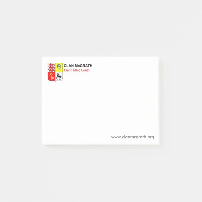 Post-it® Notas de post-it de McGrath del clan (Anverso)