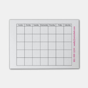 Post-it® Notas de post-it del calendario