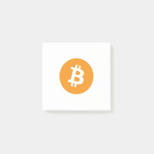 Post-it® Notas de post-it del logotipo el de Bitcoin BTC
