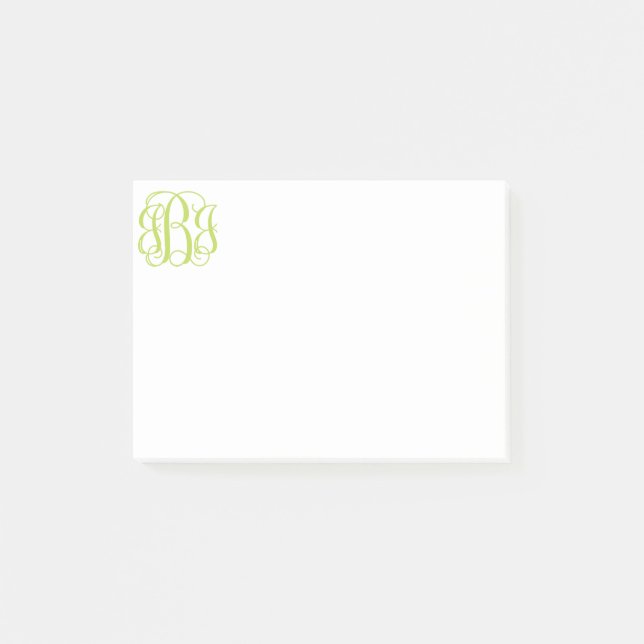 Post-it® Notas de post-it del monograma (Anverso)