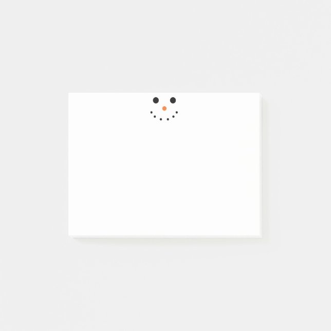 Post-it® Notas de post-it del muñeco de nieve (Anverso)