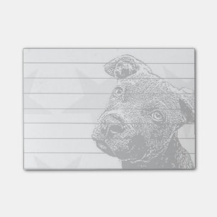 Post-it® Notas de post-it del perrito de Pitbull