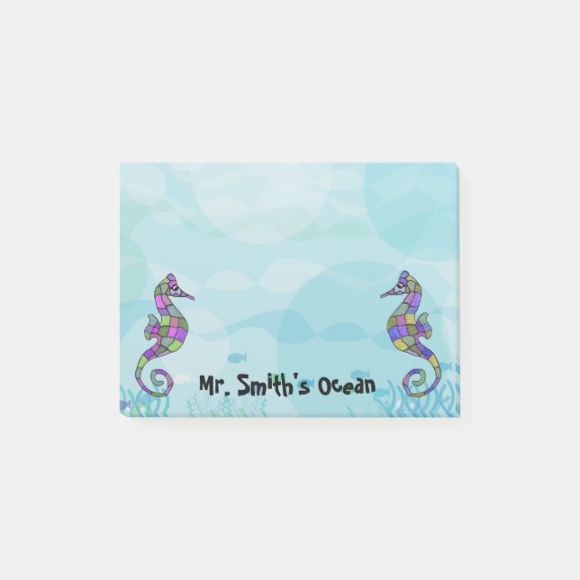 Post-it® Notas de post-it del profesor de los caballos de (Anverso)