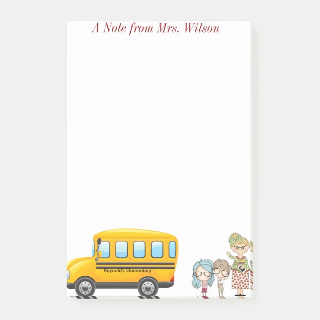 Post-it® Notas de post-it del profesor (personalizadas) (Anverso)