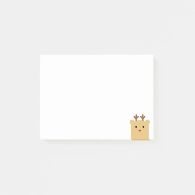 Post-it® Notas de post-it del reno del Peekaboo (Anverso)