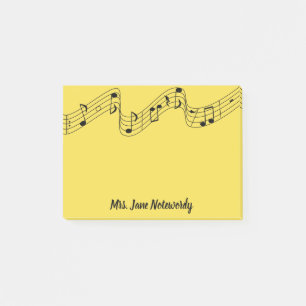Post-it® Notas de post-it del tema de la música