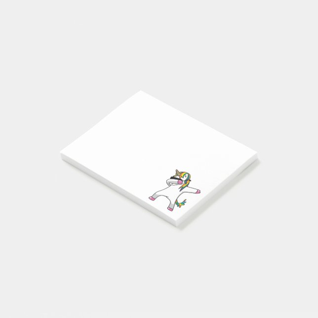Post-it® Notas de post-it del unicornio que frotan (En perspectiva)