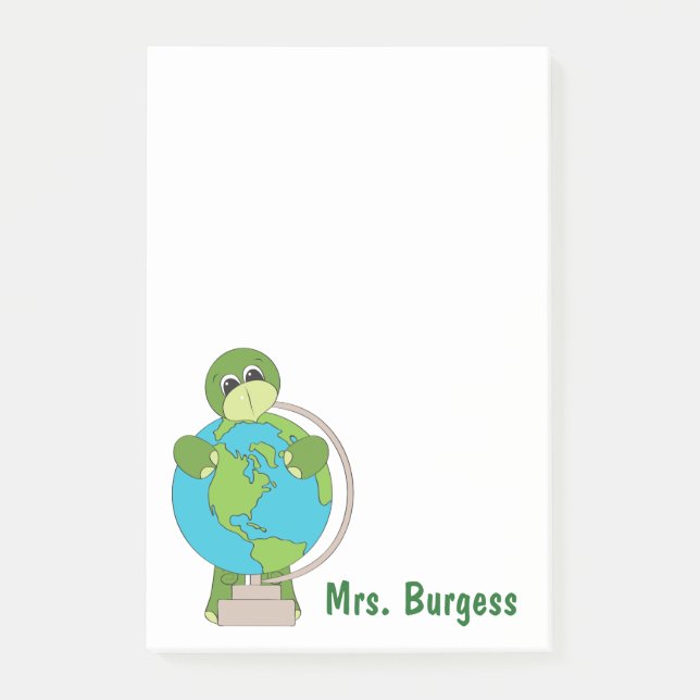 Post-it® Notas de post-it lindas del profesor del dibujo (Anverso)