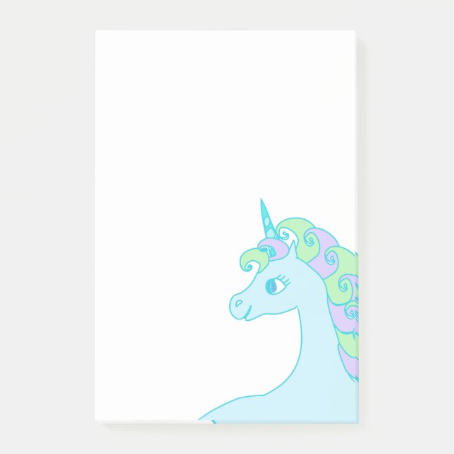 Post-it® notas de post-it lindas del unicornio (Anverso)