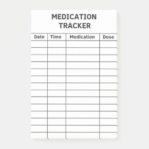 Post-it® Notas de post-it médicas de la lista de control