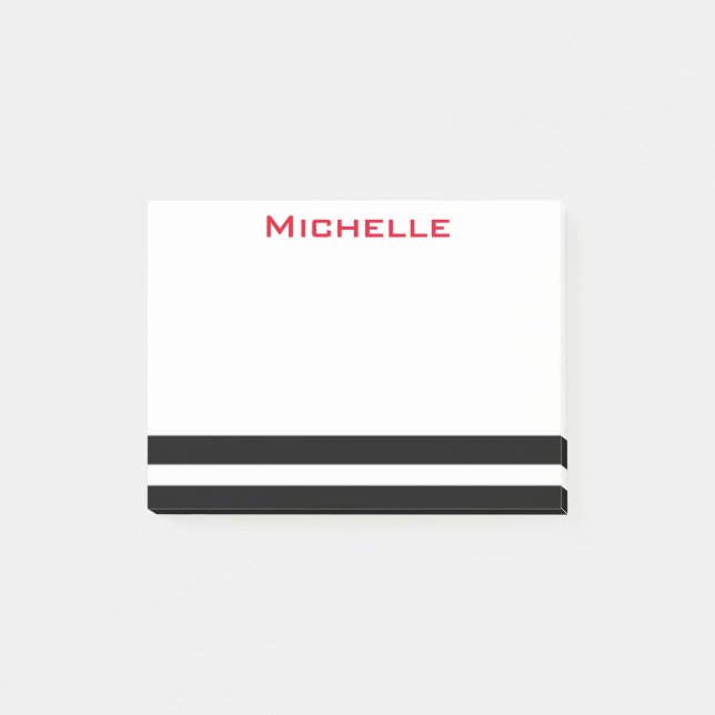 Post-it® Notas de post-it personalizadas B/W (Anverso)