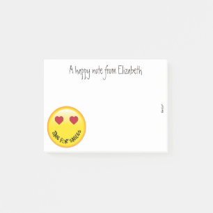 Post-it® Notas de post-it personalizadas emoji feliz