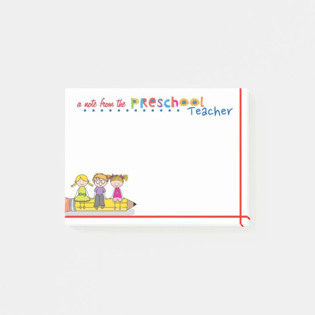 Post-it® Notas de post-it preescolares del profesor (Anverso)