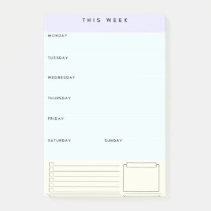 Post-it® Notas de publicación de Weekly Sticky Planner