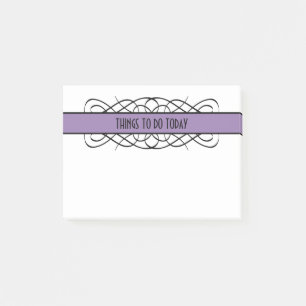 Post-it® Notas de Purple Deco Flourish
